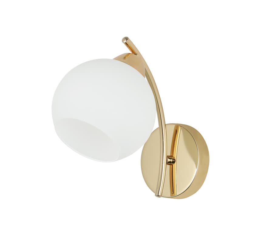 Nástenná lampa AMOS Gold 1x40W E27 biele tienidlo 1