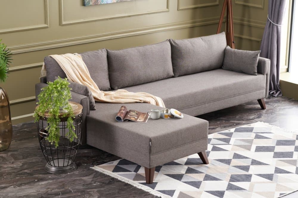Rohová sedacia súprava / Rohová pohovka Bella Corner Sofa Left - Brown 1