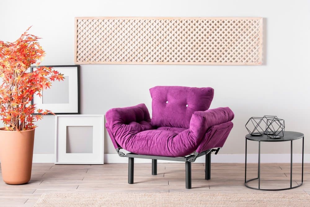 Kreslo ušiak Nitta Single - Purple 1