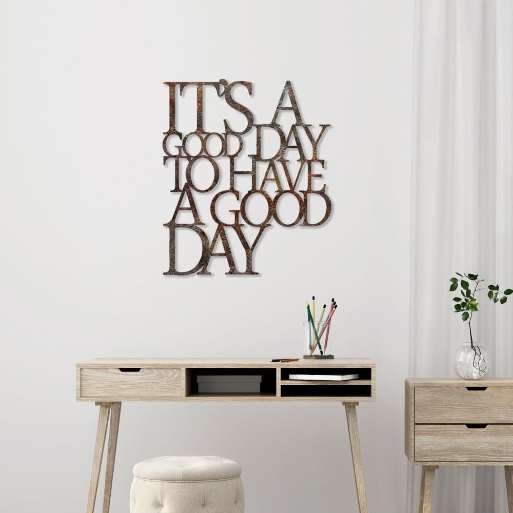 Dekoratívny kovový doplnok na stenu Rusty Have a Good Day 1