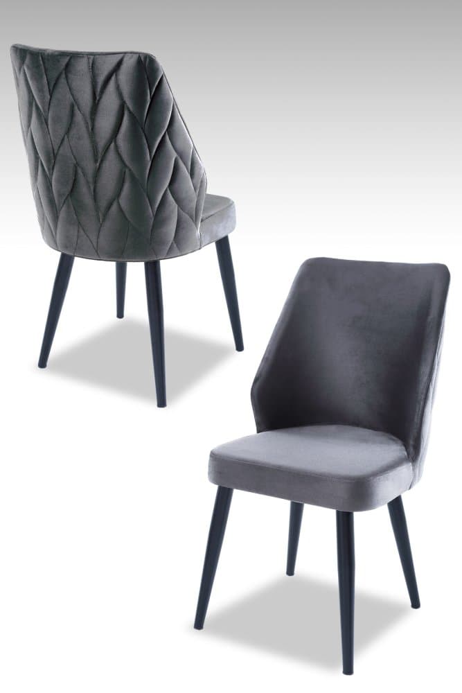Súprava stoličiek (4 kusy) Pufi - Grey, Black