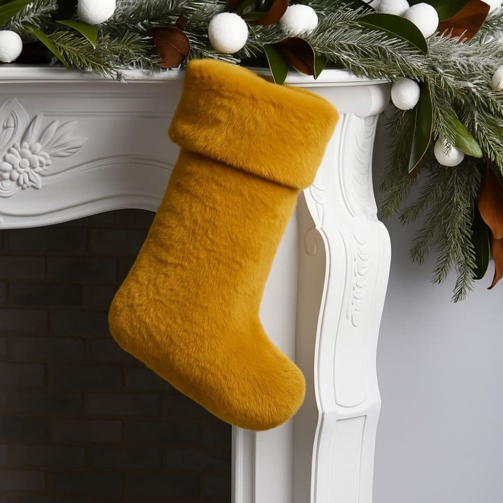 Christmas Stocking Pelush - Mustard 1