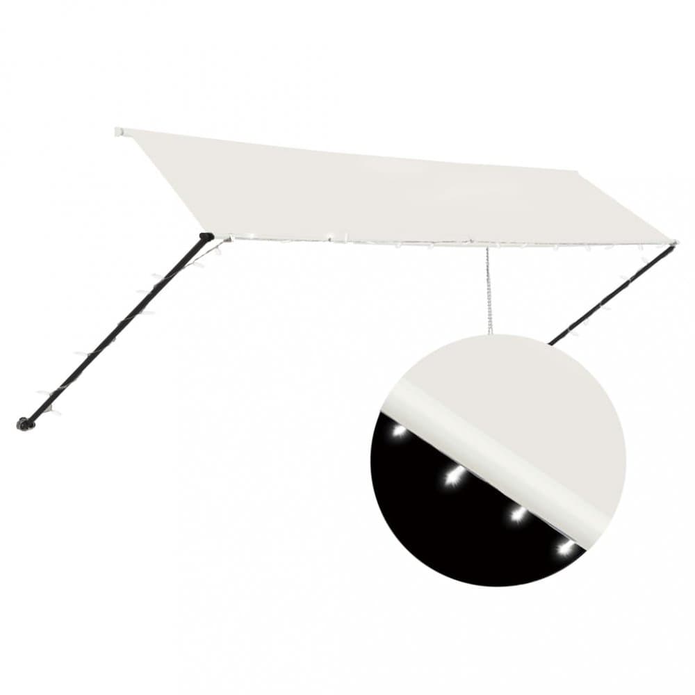 Zaťahovacia markíza s LED svetlom 400x150 cm Dekorhome