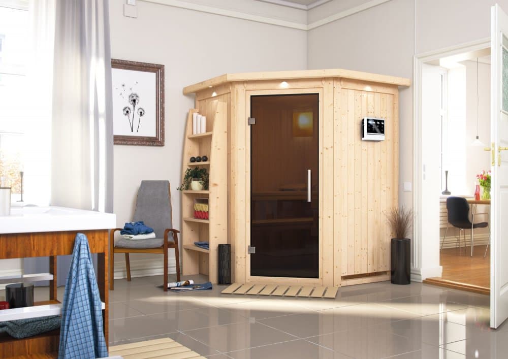 Interiérová fínska sauna 151 x 151 cm Dekorhome