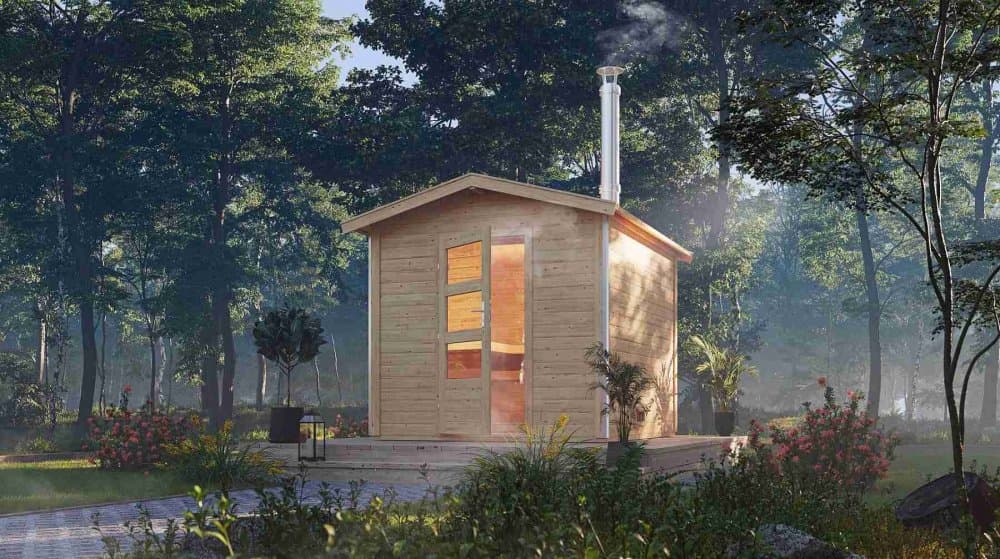 Vonkajšia fínska sauna BOSS 1 SET  Lanitplast 1