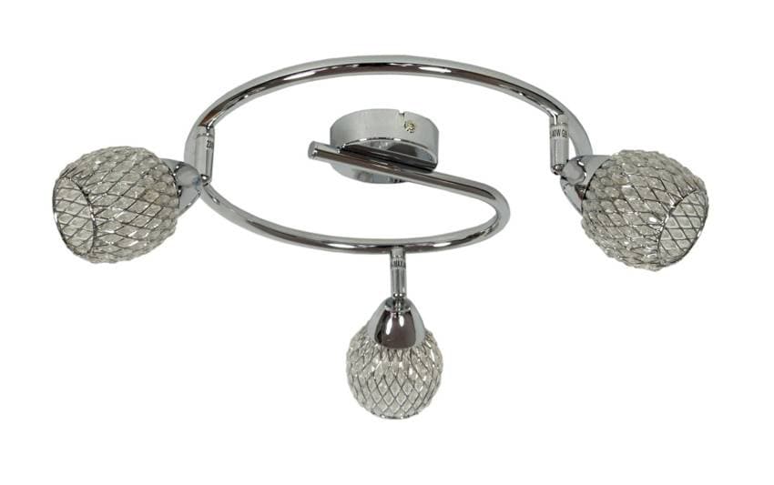 Stropná lampa číra špirála g9 priehľadná 1
