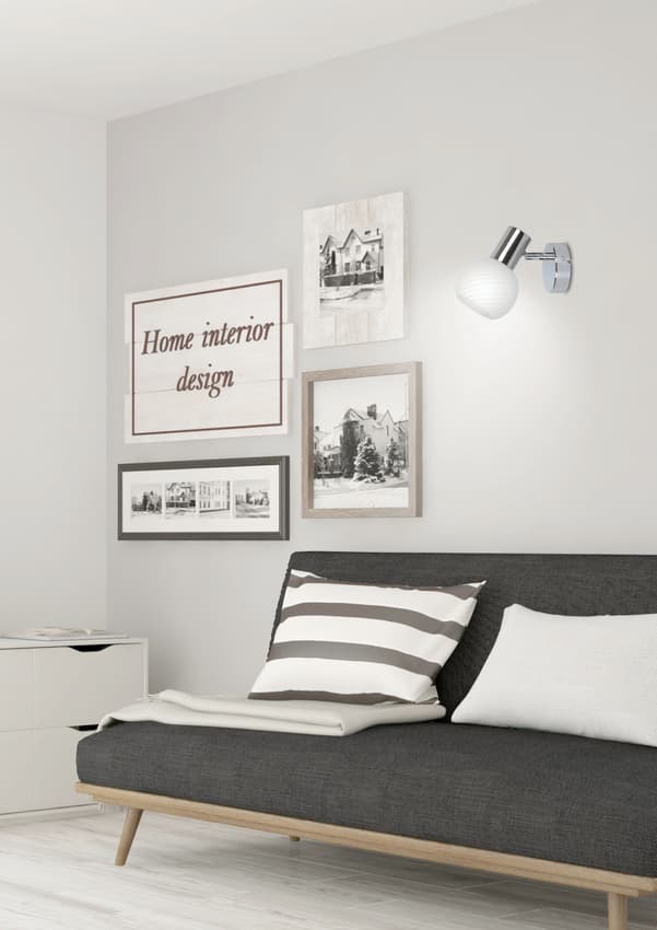 Nástenná lampa 1X40W E14 chróm TURNO 1