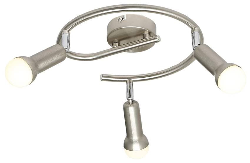 Špirálová stropná lampa 3X40W E14 saténový nikel ARC 1