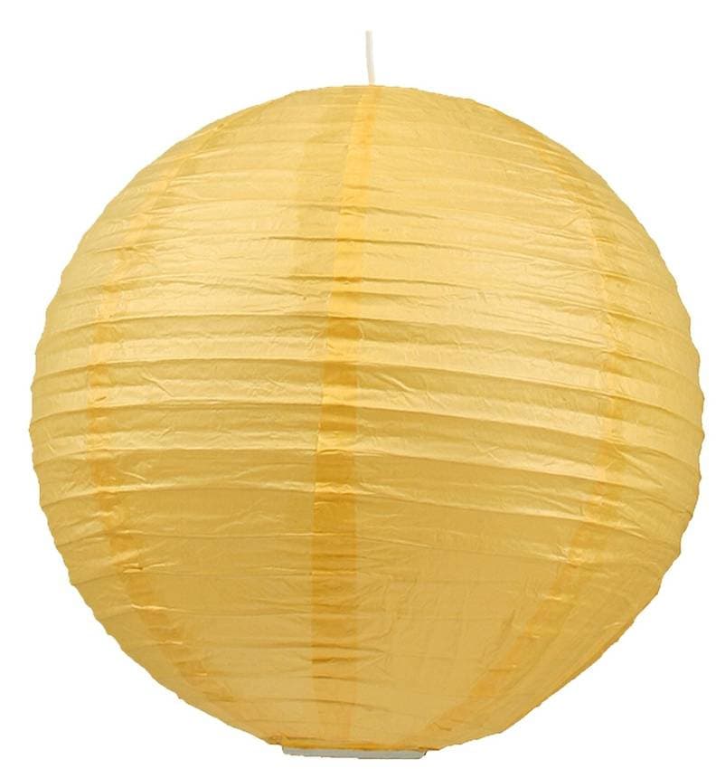 Papierové tienidlo na lampu Cocoon Ball žlté 1