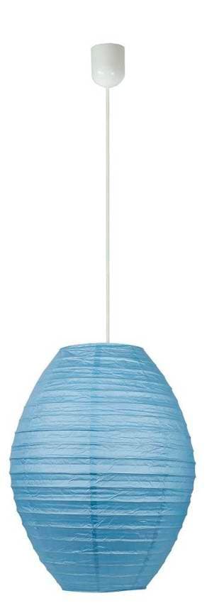 Modrá papierová závesná lampa UL cocoon 1