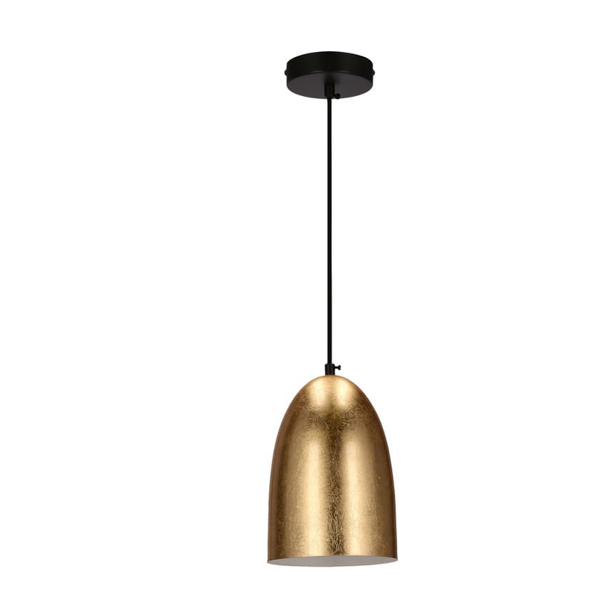 Závesná lampa Icaro čierna 1X40W E27 zlaté tienidlo 1