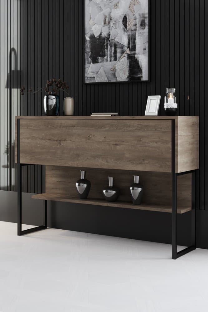 Komoda Luxe - Black, Walnut
