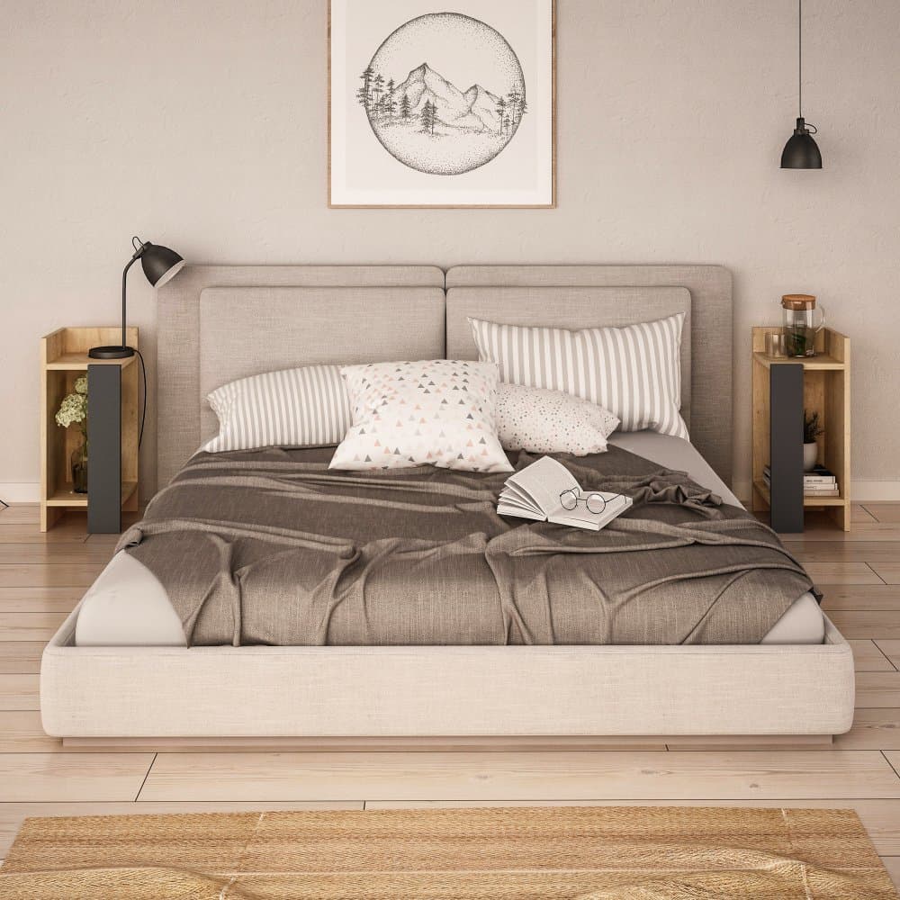 Nočný stolík Elos - Oak, Anthracite 1