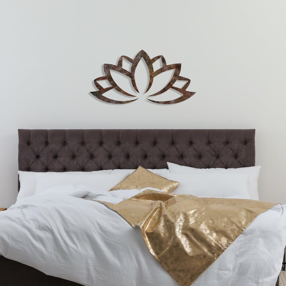 Dekoratívny kovový doplnok na stenu Rusty Lotus
