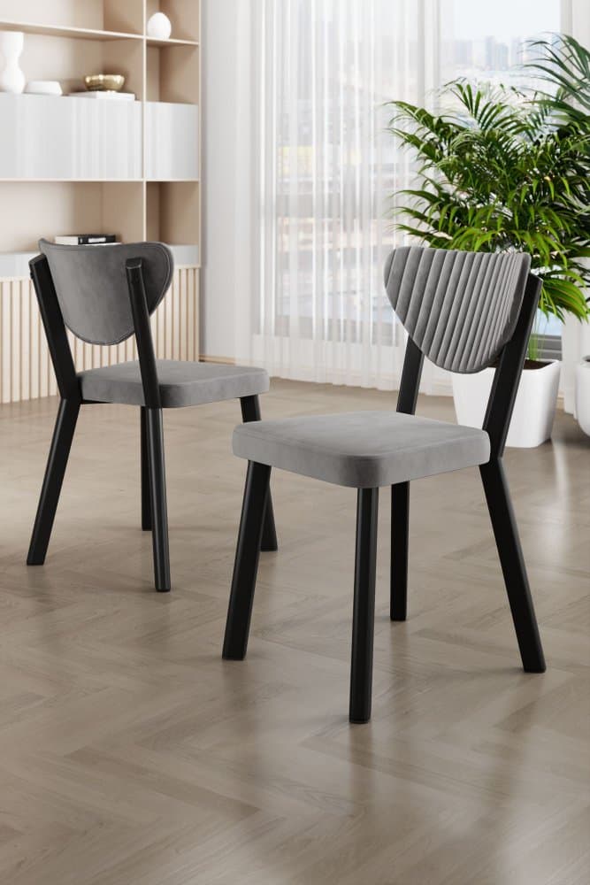 Súprava stoličiek (6 kusov) Arfe - Grey, Black