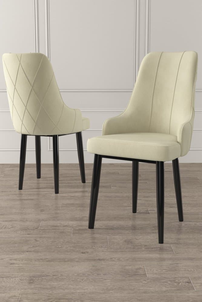 Súprava stoličiek (6 kusov) Trex - Cream, Black