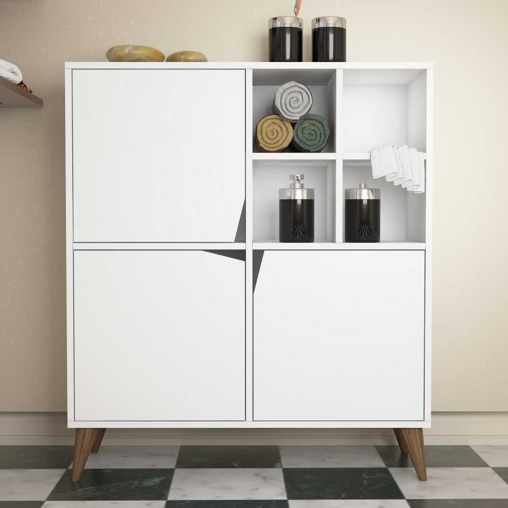 Viacúčelová skrinka Pulse - White, White 1