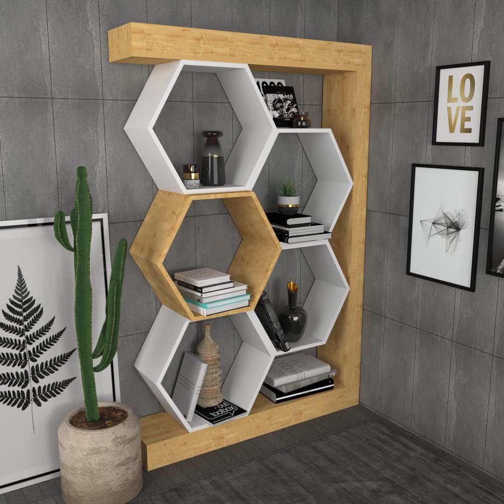 Knižnica Artemis - Oak, White 1