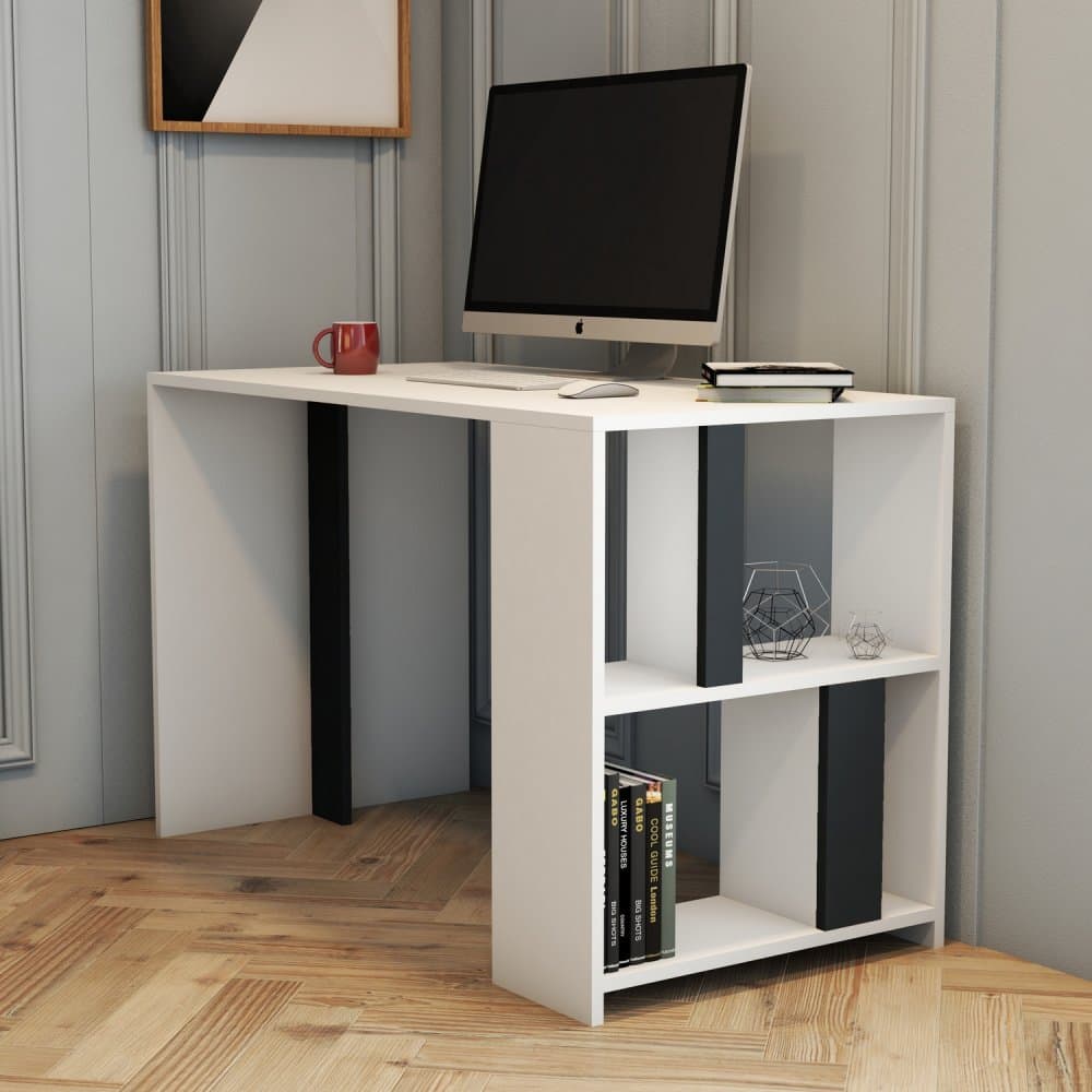 Písací stôl Lima - White, Anthracite 1