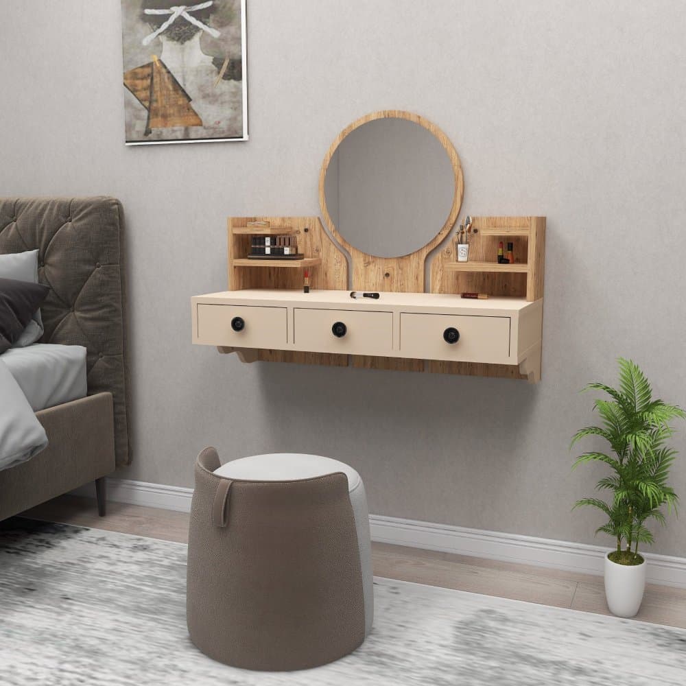 Toaletný stolík Polina - Atlantic Pine, Beige 1