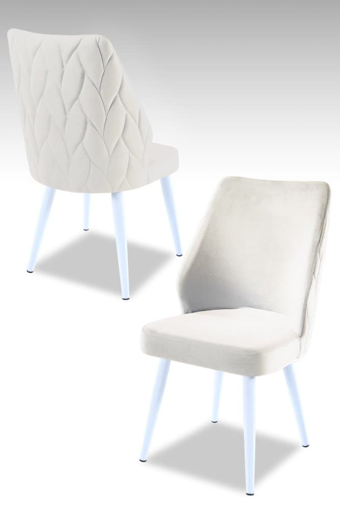 Súprava stoličiek (4 kusy) Pufi - Cream, White 1