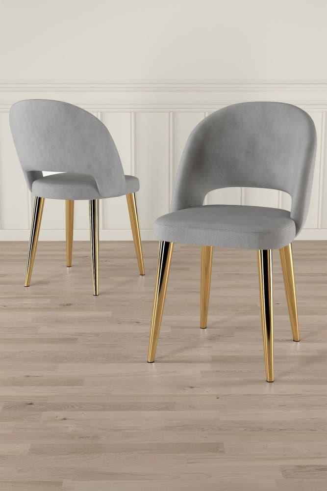 Súprava stoličiek (4 kusy) Pane - Grey, Gold 1