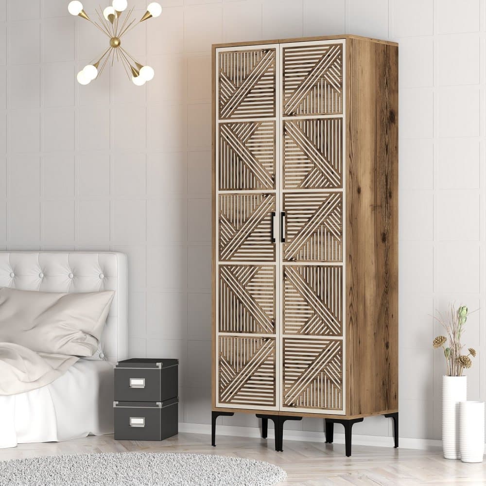 Šatníková skriňa Kumsal PP - Walnut, Cream 1
