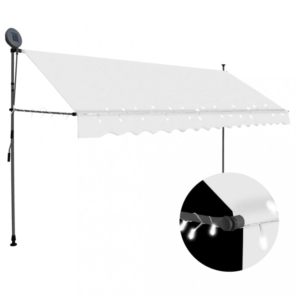 Ručne zaťahovacia markíza s LED svetlom 350x120 cm Dekorhome