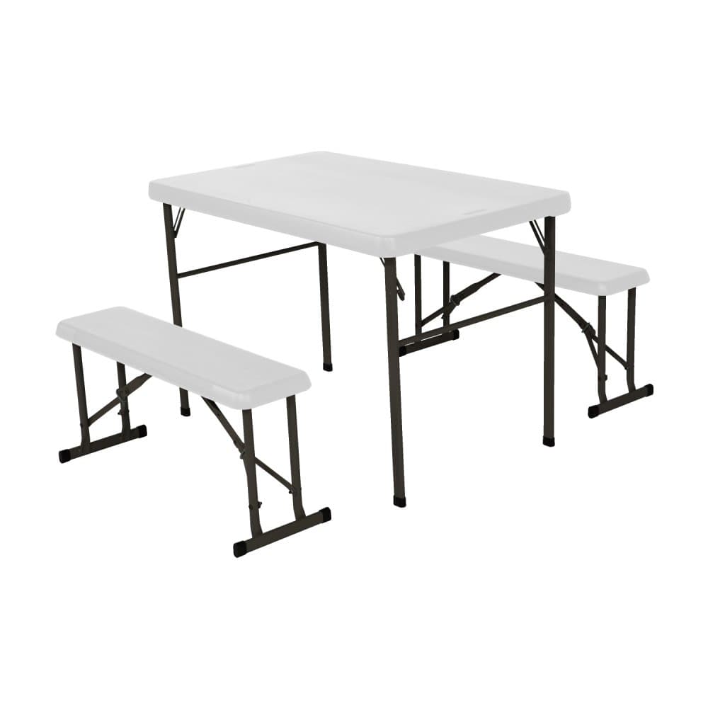 Campingový set biela / čierna Dekorhome 1
