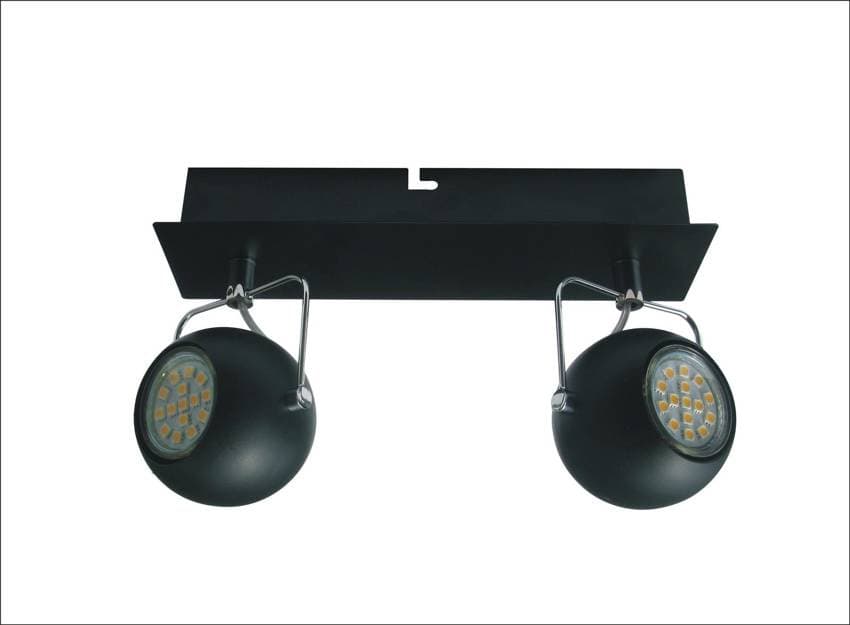 NÁSTENNÁ LAMPA TONY LED PÁSOK GU10 ČIERNA MATNÁ