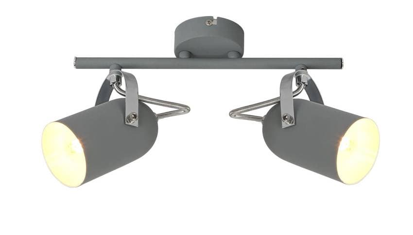 Sivá nástenná lampa s pásikom E14
