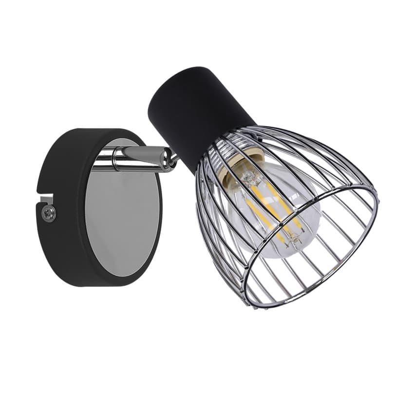Nástenná lampa 1X40W E14 čierna + chróm MODO 1