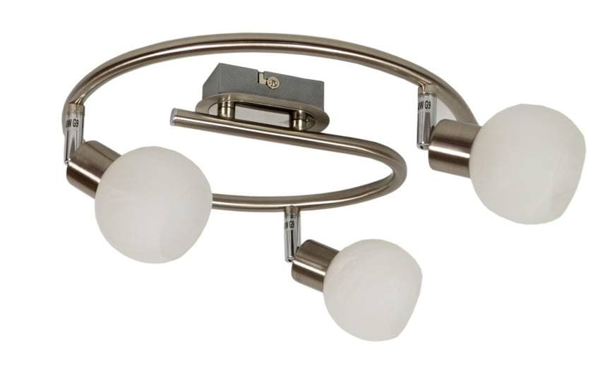 Špirálová stropná lampa 3X40W G9 saténový chróm ALABASTER 1