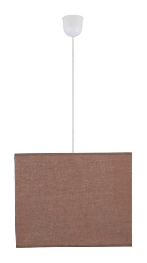 Hnedá štvorcová závesná lampa Basic 1