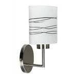 Nástenná lampa matné niklové tienidlo hnedé pruhy 60W E27 Visola