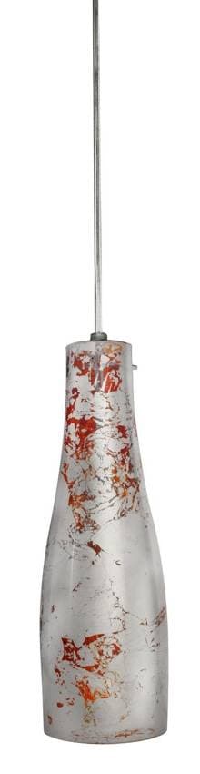 Stropná lampa fľaša závesná 1x60 biela/strieborná 1