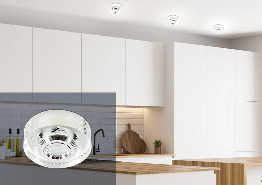LED stropné svietidlo 3W okrúhle bezfarebné sklo SS-33