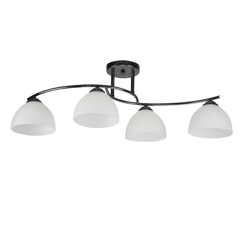 Stropná lampa Gracja Čierna perla 4X40 E27 Biele tienidlo 1