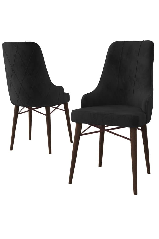 Súprava stoličiek (2 kusy) Neta - Black, Brown