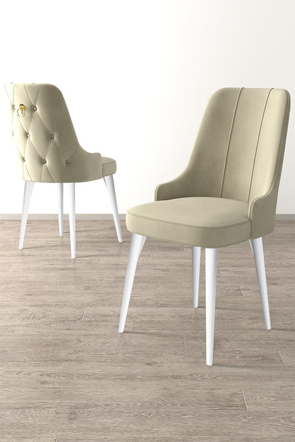 Súprava stoličiek (2 kusy) Newa - Cream, White