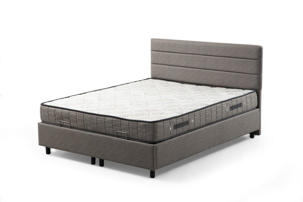 Rám manželskej postele s čelom Motya 150 x 200 - Light Grey