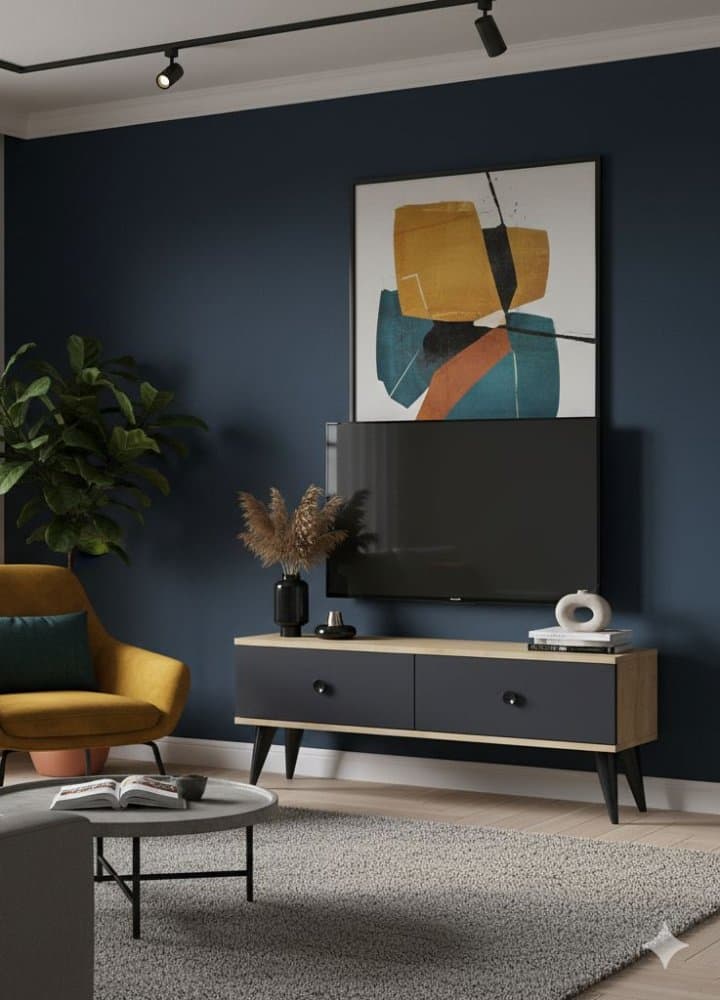 TV stolík Mona 120 - Sapphire Oak, Anthracite 1