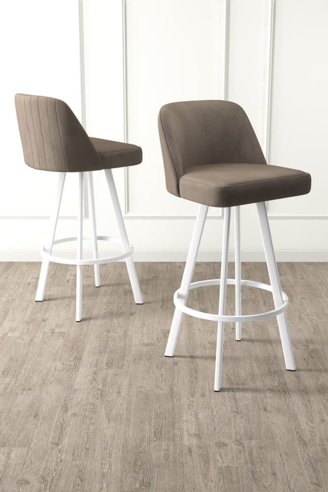 Bar Stool Set (4 Pieces) Atex - Cappuccino, White 1