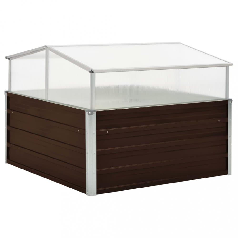 Skleník 100x100x85 cm pozinkovaná oceľ / polykarbonát Dekorhome 1