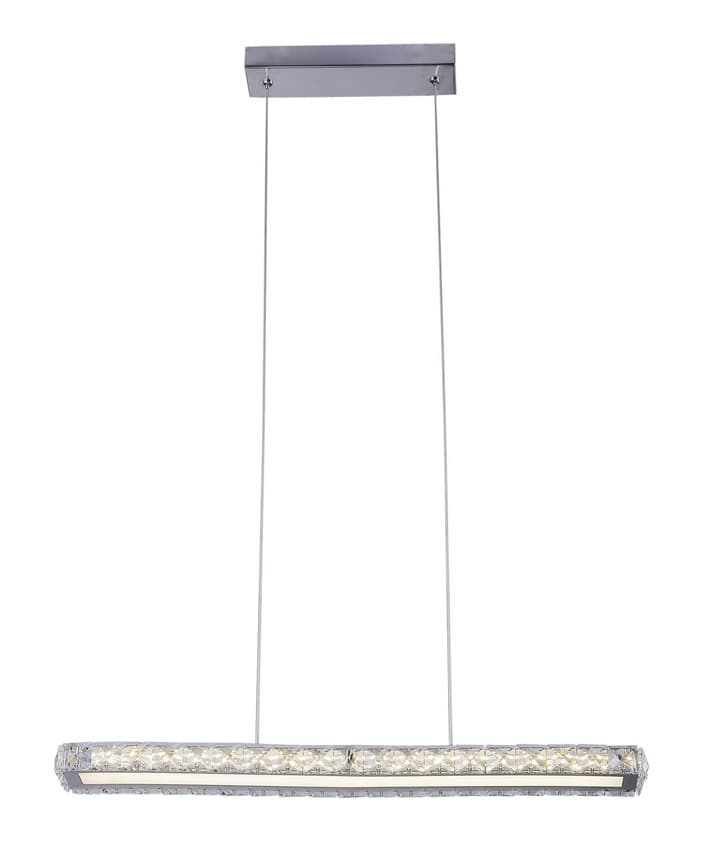 LED chrómová obdĺžniková závesná lampa 20W 4000K Symphony
