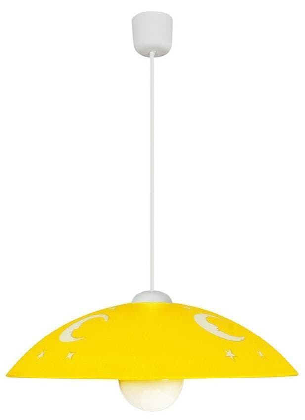 Závesná lampa žltá detská mesiac na lane 1