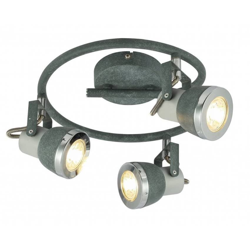 Závesná lampa sivá špirála 3xGU10 50W Sabinyo Globo 1