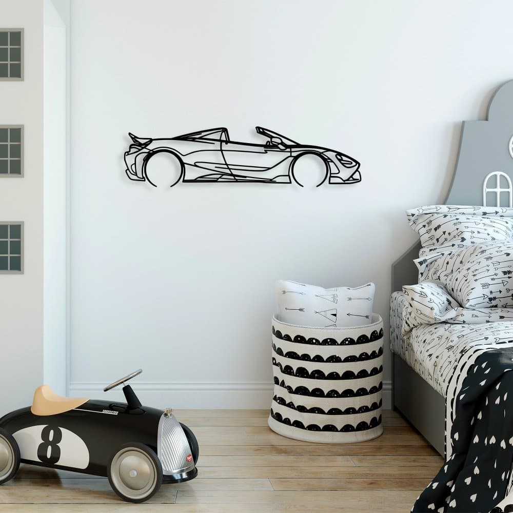 Dekoratívny kovový doplnok na stenu McLaren 720S Silhouette 1