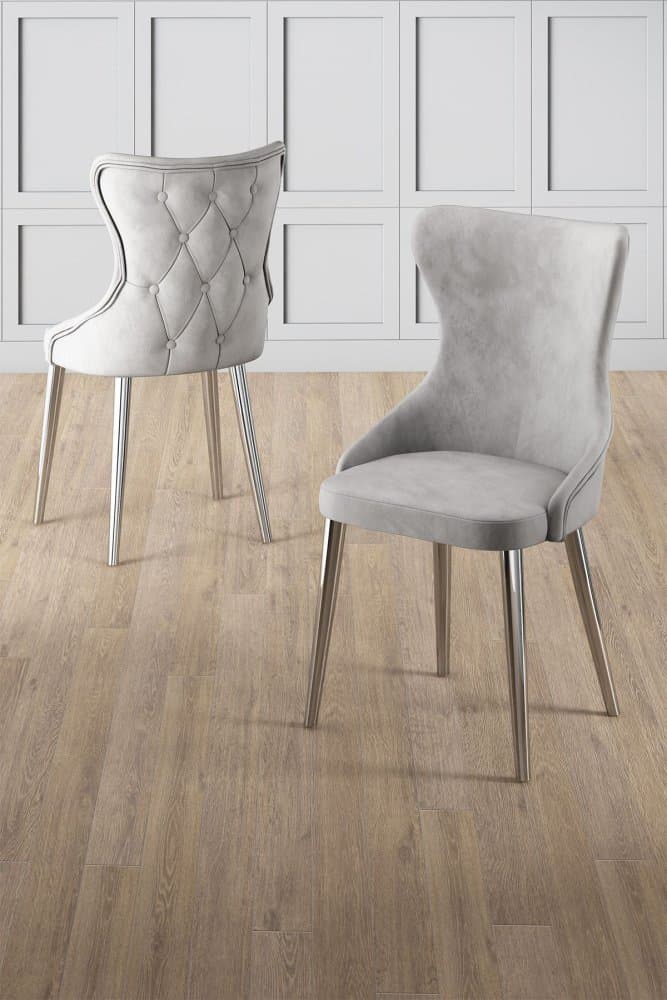 Súprava stoličiek (4 kusy) Alpa - Grey, Chrome 1