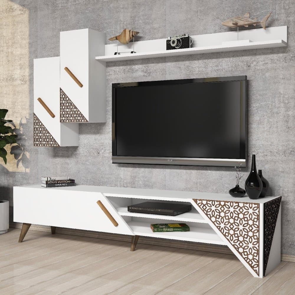 TV skrinka / Obývacia stena Beril - White 1